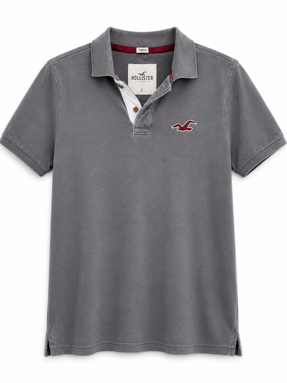 Hollister Charcoal Stretch Polo